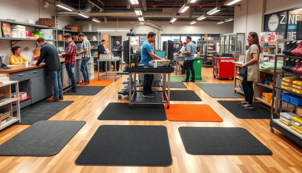 Choosing ergonomic matting for different applications in workplaces.