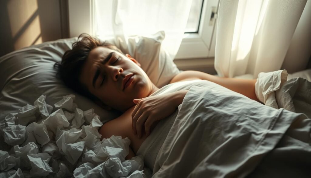 Fever and body aches as flu symptoms