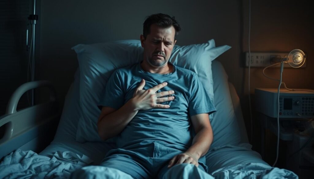 respiratory distress related to COVID-19 symptoms