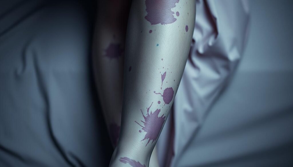 unexplained bruising on legs and fatigue